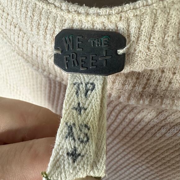 Free People Blossom Printed Balloon-Sleeve Thermal Sweater - Picture 4 of 5